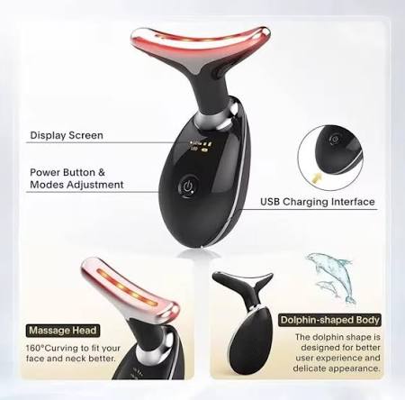 electric 3 in 1face massager rechargeable facial skin care device in pakistan