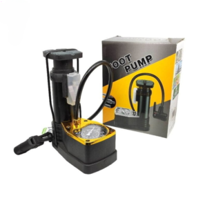 High Pressure Foot Air Pump With Pressure Gauge Golden in pakistan