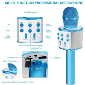 Kids Microphone for Singing, Wireless Bluetooth Karaoke Microphone in pakistan