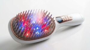 Electric 3D Scalp Massage Comb with Steam Spray & Red Blue Light Therapy in pakistan