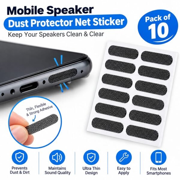 Mobile Speaker Dust Protector Net Sticker (Pack of 10) in pakistan